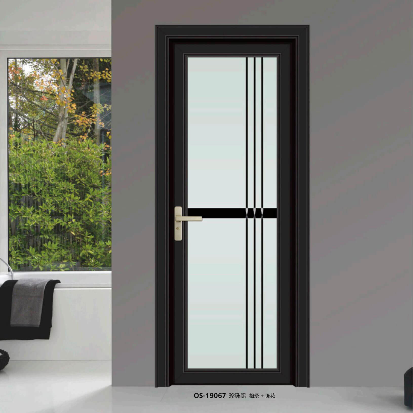 85 Flat Panel - Sliding/Swing Door Series - OS-19067 - Pearl Black