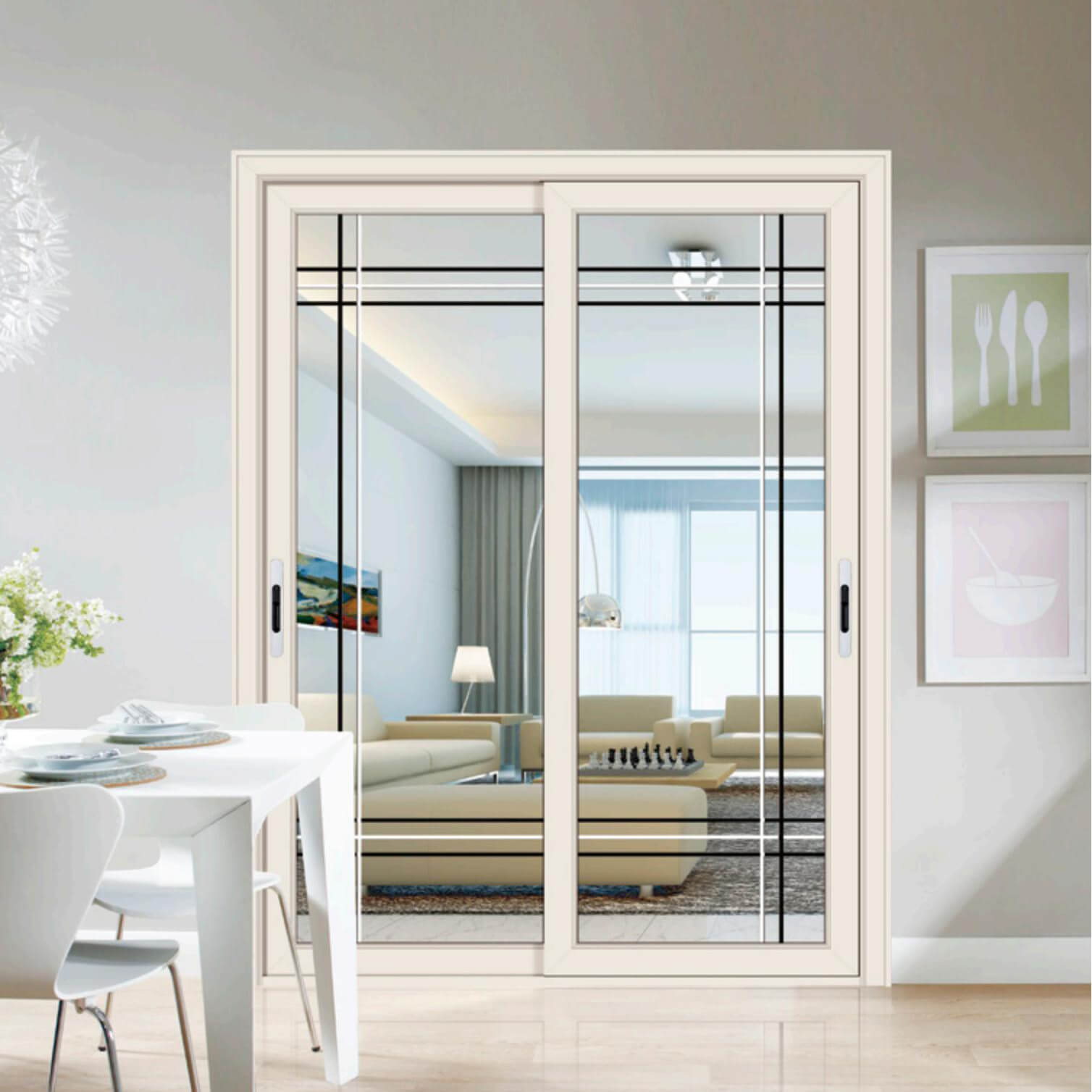 80 Flat Panel - Sliding/Swing Door Series - OS-19103 - Skin White