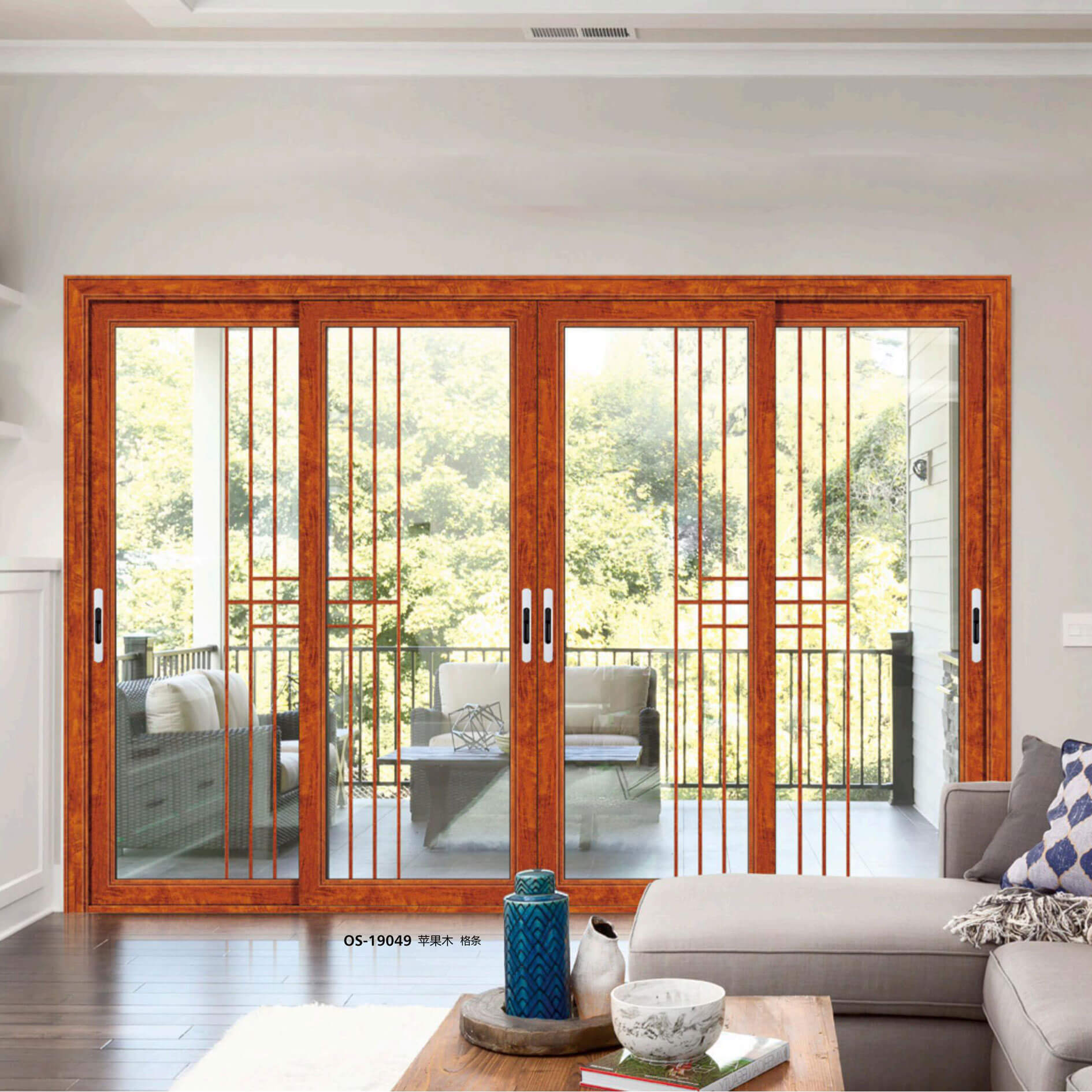 85 Flat Panel - Sliding/Swing Door Series - OS-19049 - Apple Wood