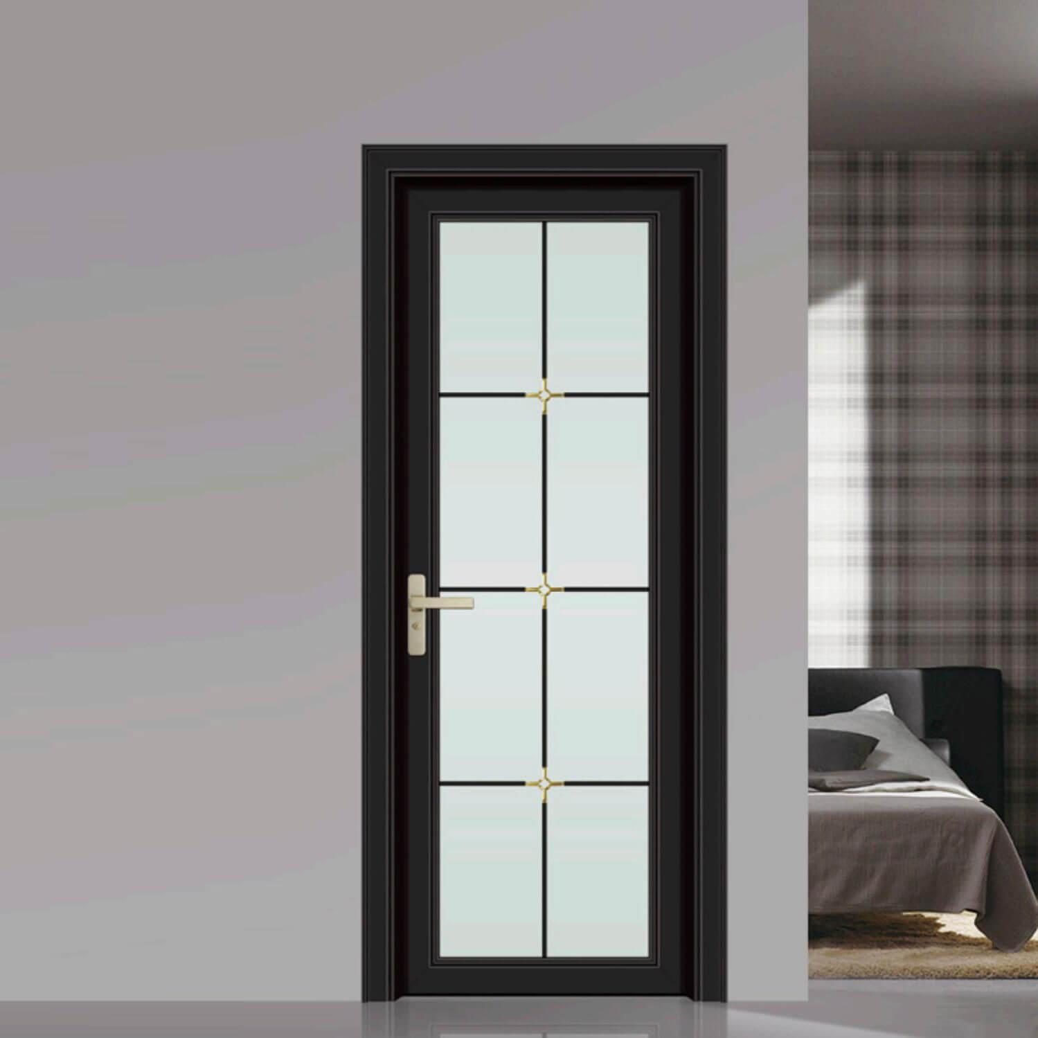85 Flat Panel - Sliding/Swing Door Series - OS-19058 - Pearl Black