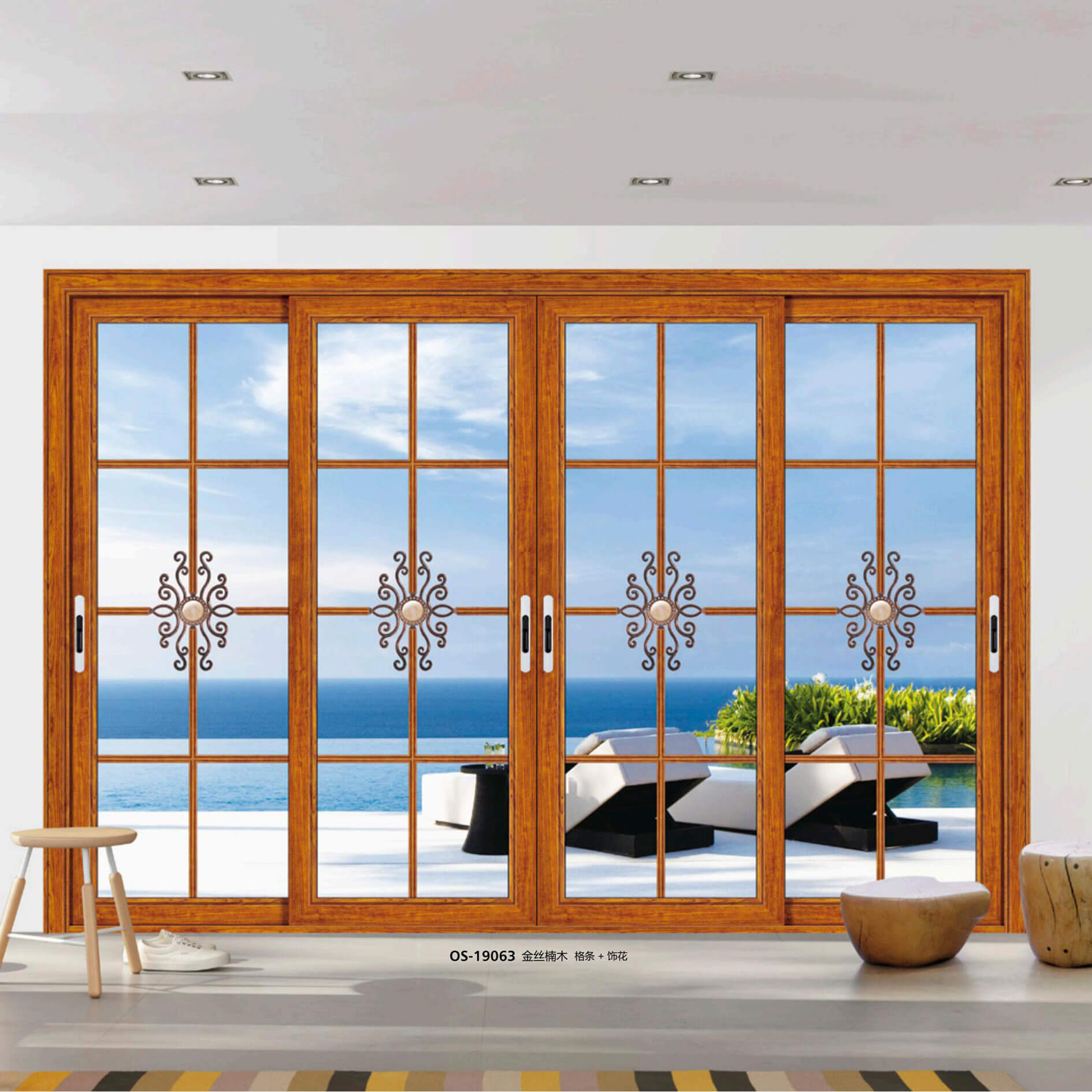 85 Flat Panel - Sliding/Swing Door Series - OS-19063 - Golden Phoebe