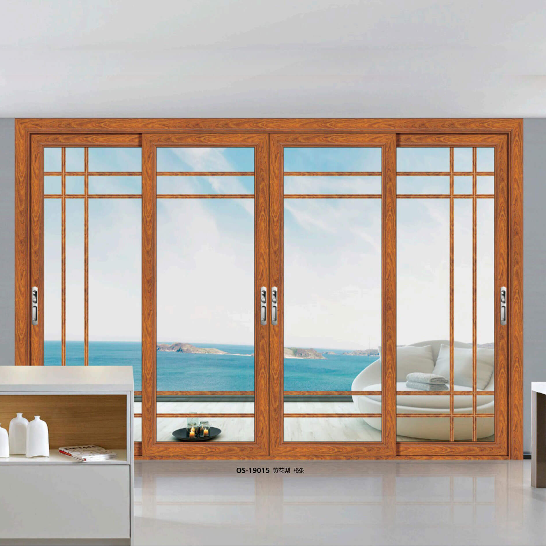 88 Flat Panel - Sliding/Swing Door Series - OS-19015 - Huanghuali