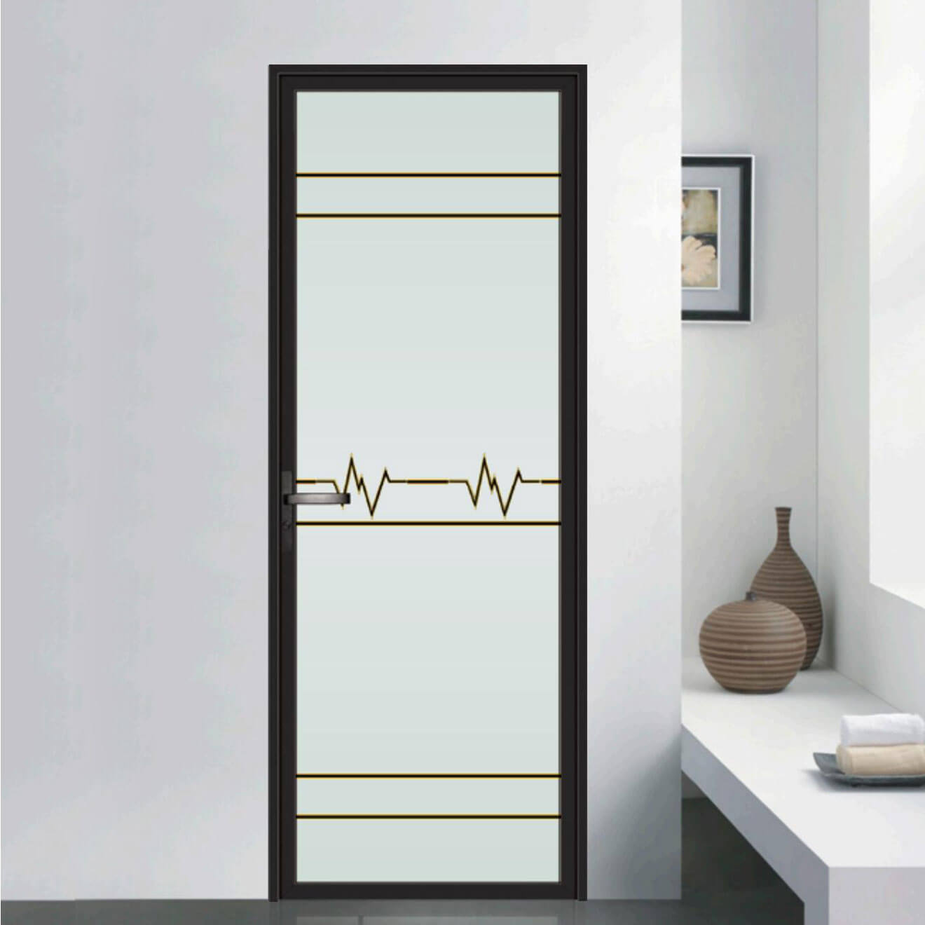 Narrow Edge - Sliding/Swing Door Series - OS-19013 - Porcelain Electrophoresis Black